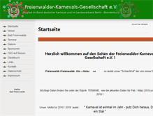Tablet Screenshot of karneval-frw.de